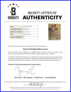Taylor Swift Signed Autograph Album Vinyl Record LP 1989 with Beckett COA