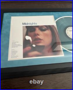 Taylor Swift Signed Custom Framed Midnights Vinyl Album Cover Display (JSA)