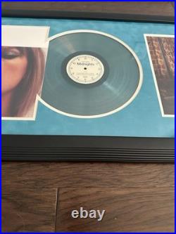 Taylor Swift Signed Custom Framed Midnights Vinyl Album Cover Display (JSA) Taylor Swift Signed Custom Framed Midnights Vinyl Album Cover Display (JSA)