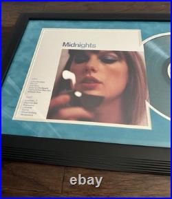 Taylor Swift Signed Custom Framed Midnights Vinyl Album Cover Display (JSA)