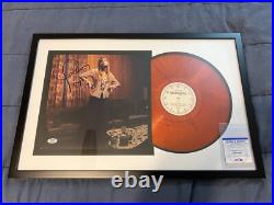 Taylor Swift Signed Midnights Blood Moon Vinyl Album FULL HEART Framed PSA/DNA