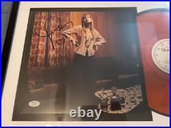 Taylor Swift Signed Midnights Blood Moon Vinyl Album FULL HEART Framed PSA/DNA