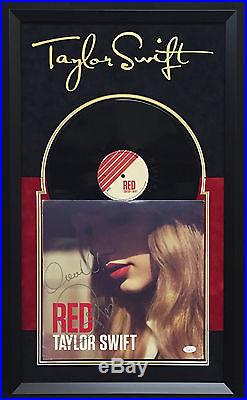 Taylor Swift Signed RED Vinyl Record CUSTOM FRAMED JSA LOA RARE! Album Autograph
