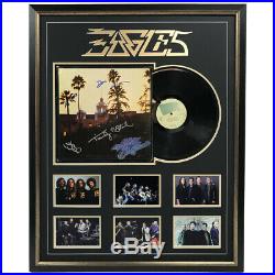 The Eagles Hand Signed Framed Hotel California Vinyl Album Frey Henley Walsh