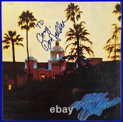 The Eagles Hotel California Vinyl Album Cover Signed By Don Felder Coa Beckett