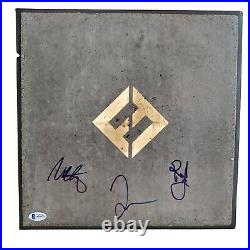 The Foo Fighters Signed Concrete and Gold Vinyl Record Album Beckett Autographed
