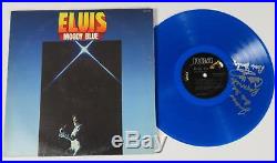 The Jordanaires ELVIS PRESLEY Signed Autograph Moody Blue Album Vinyl LP by 4