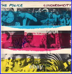 The Police Signed Synchronicity Album Sting Andy Summers Stewart Copeland