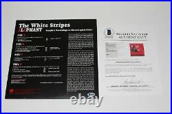 The White Stripes Band Signed Elephant Album Vinyl Record Beckett Coa Meg Jack