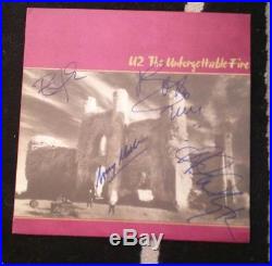 U2 (Band) signierte LP signed Album 4 x Bono, Edge, Mullen, Clayton Fire Vinyl