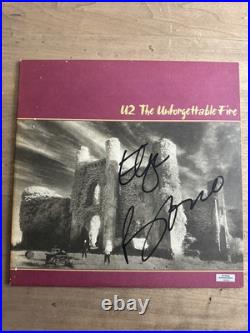 U2 Bono Edge The Unforgettable Fire Signed Autograph Record Vinyl Album COA U2 Bono Edge The Unforgettable Fire Signed Autograph Record Vinyl Album COA