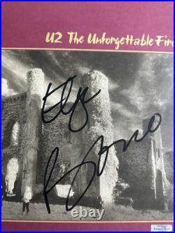U2 Bono Edge The Unforgettable Fire Signed Autograph Record Vinyl Album COA U2 Bono Edge The Unforgettable Fire Signed Autograph Record Vinyl Album COA