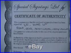 U2 Signed WAR Vinyl ALBUM Autograph by all 4 UACC COA Bono, The Edge 100%