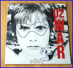U2 signed -bono signed war LP vinyl album with doodle 1000% genuine