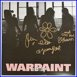 WARPAINT BAND SIGNED HEADS UP PINK VINYL LP RECORD ALBUM WithCOA