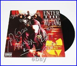WU-TANG CLAN GROUP SIGNED ENTER THE 36 CHAMBERS ALBUM VINYL RECORD LP withCOA x8