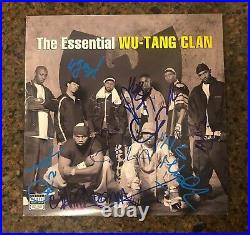WU TANG CLAN signed vinyl album THE ESSENTIAL GZA, RZA, METHOD MAN +5