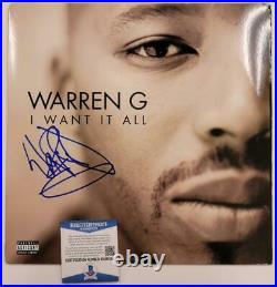 Warren G signed I Want It All vinyl record album LP Autograph Beckett BAS COA