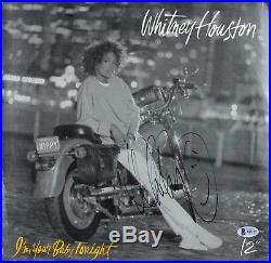 Whitney Houston Signed I'm Your Baby Tonight Album Cover With Vinyl BAS #A85707
