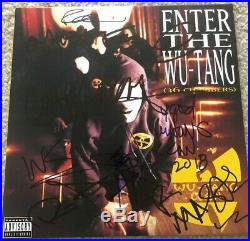 Wu Tang Clan Signed 36 Chambers Album Vinyl Enter Rza Gza Ghostface 9 Total Jsa