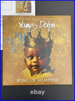 Young Dolph Signed King Of Memphis Vinyl Album JSA LOA Paper Route Bulletproof