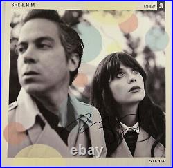 ZOOEY DESCHANEL Signed Autograph Vinyl Album She & Him Volume 3 JSA COA