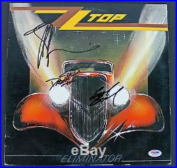 ZZ Top (Gibbons, Hill & Beard) Signed Album Cover With Vinyl PSA/DNA #AB08107